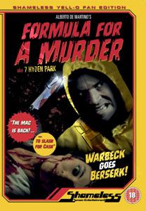 Formula for a Murder | 7, Hyden Park: la casa maledetta  | Seven Hyden Park  DVD